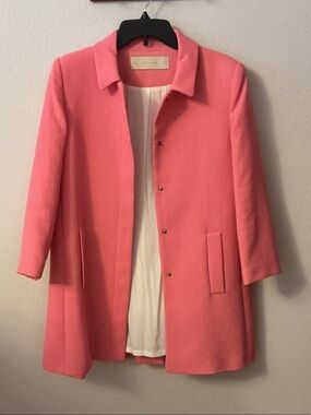 Zara Pink Collar Pea Coat